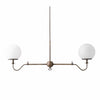 Glorica Glass Brass Chandelier Lighting - Contemporary Glass Multi-Light Hanging Fixture