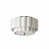 Linbron Flush Lighting – Scalloped Linen Shade and Bronze Finish Modern Ceiling Light for Dining Room
