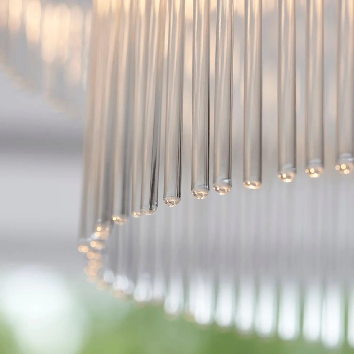 RibGlow Antique Brass 3-Light Ceiling Light with Clear Glass - Hallway or Bedroom