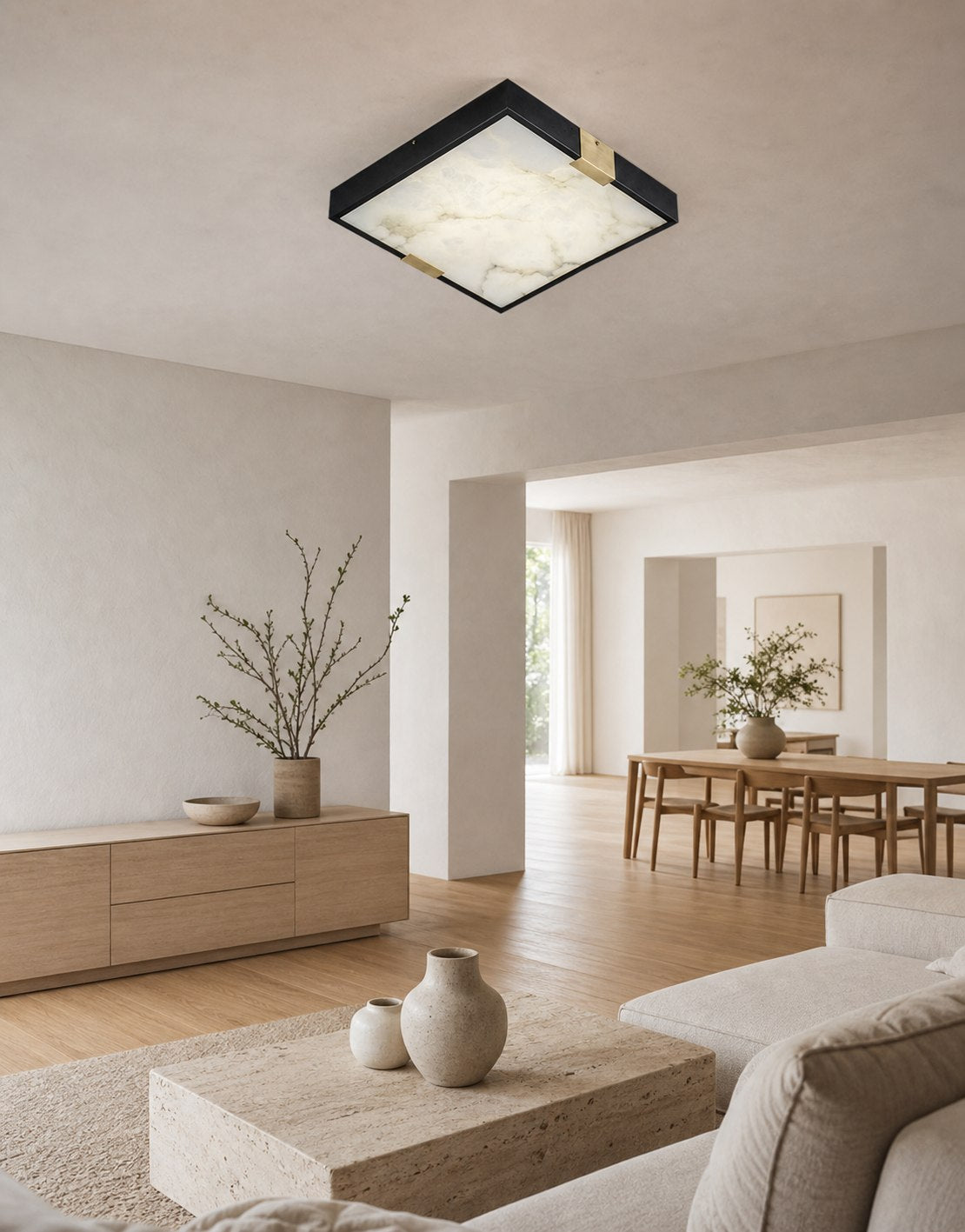 Lucien Alabaster Ceiling Light