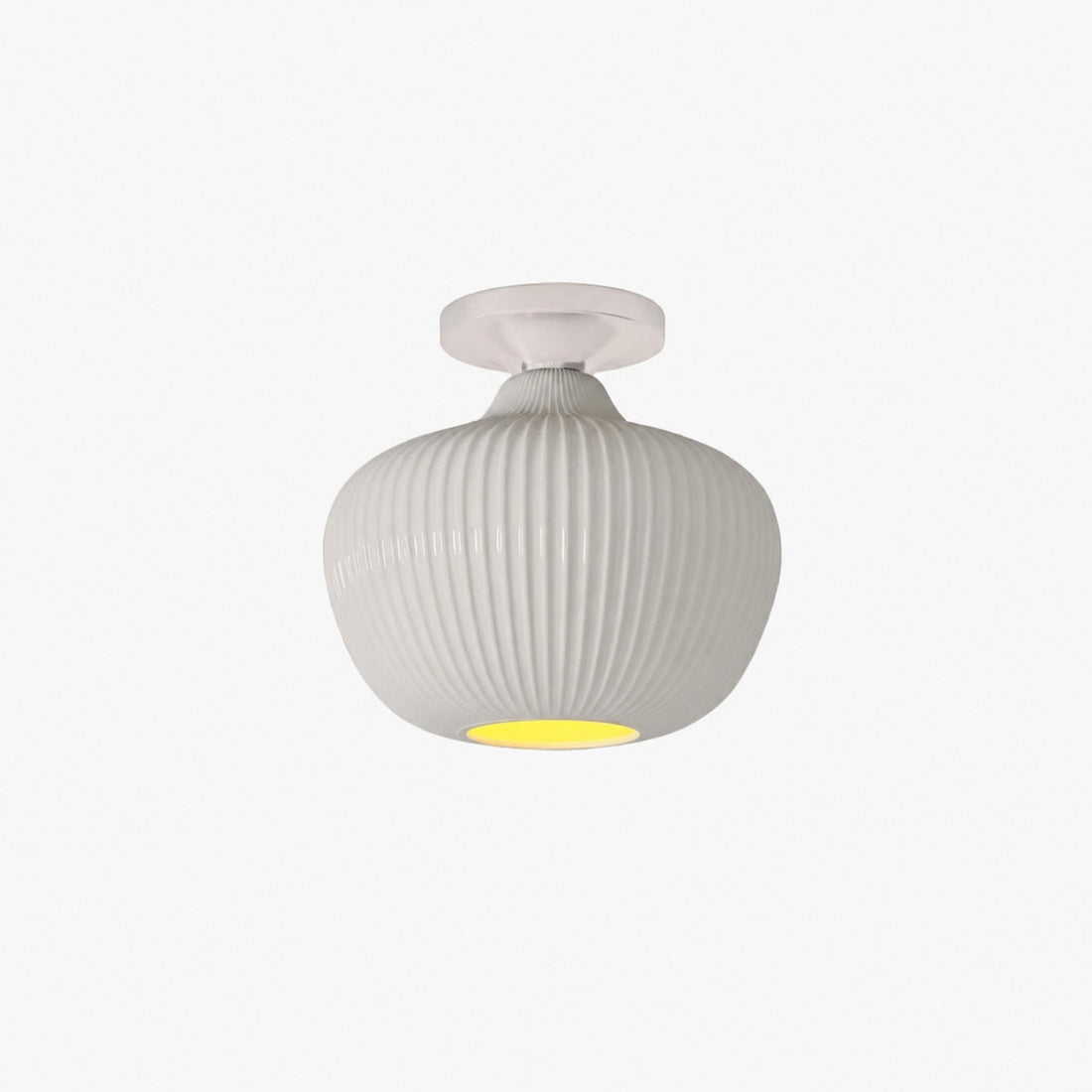 Rivrona Glass Flush Mount Ceiling Light - Modern Champagne Globe Design