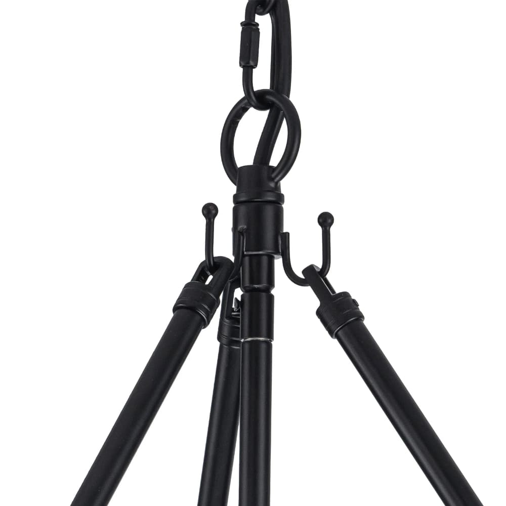 Textured Water Ripple Drum Chandelier - 6-Light Glass Pendant Light