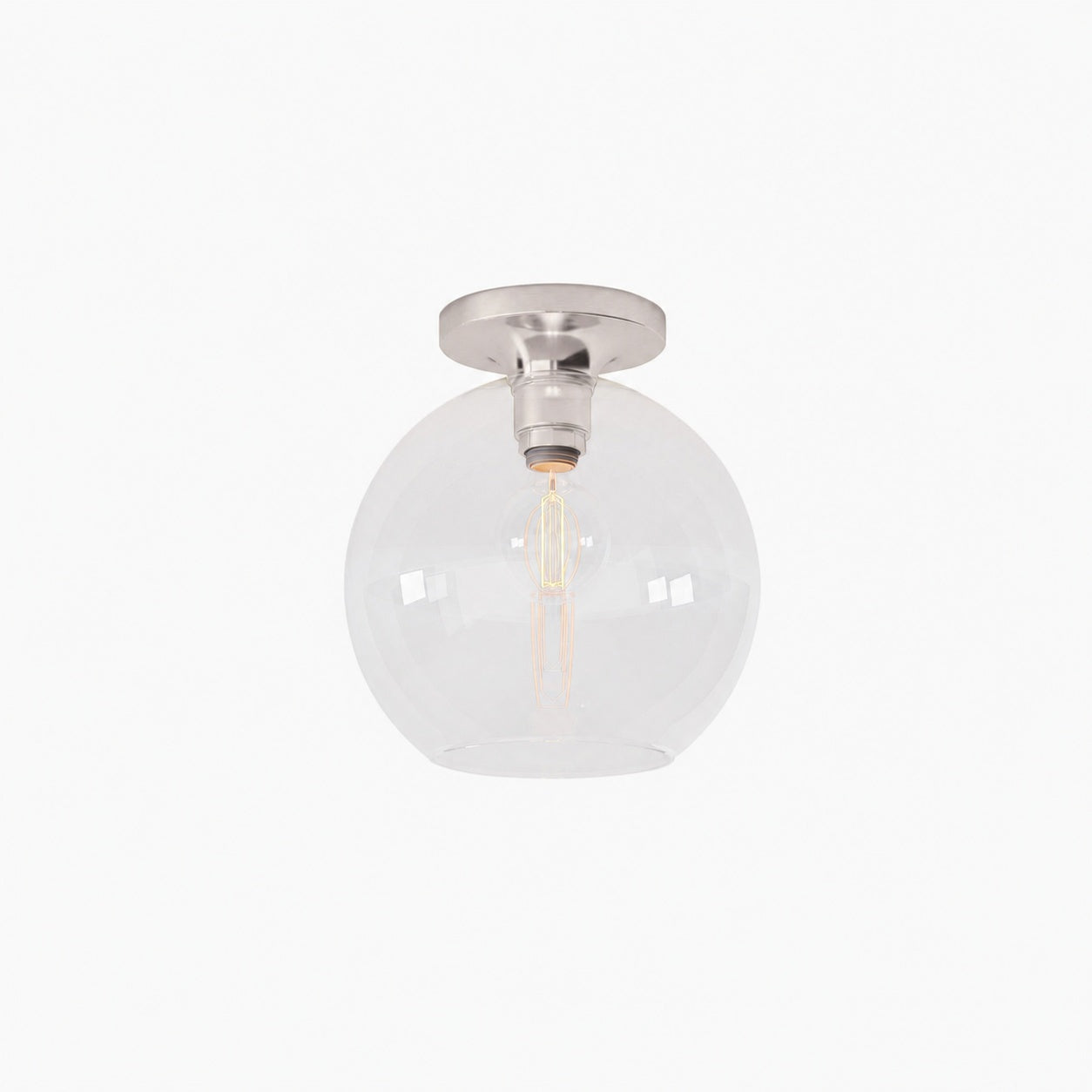 Selvion Modern Globe Pendant Light - Damp-Rated Bathroom Lighting - Luxe Glass Shade