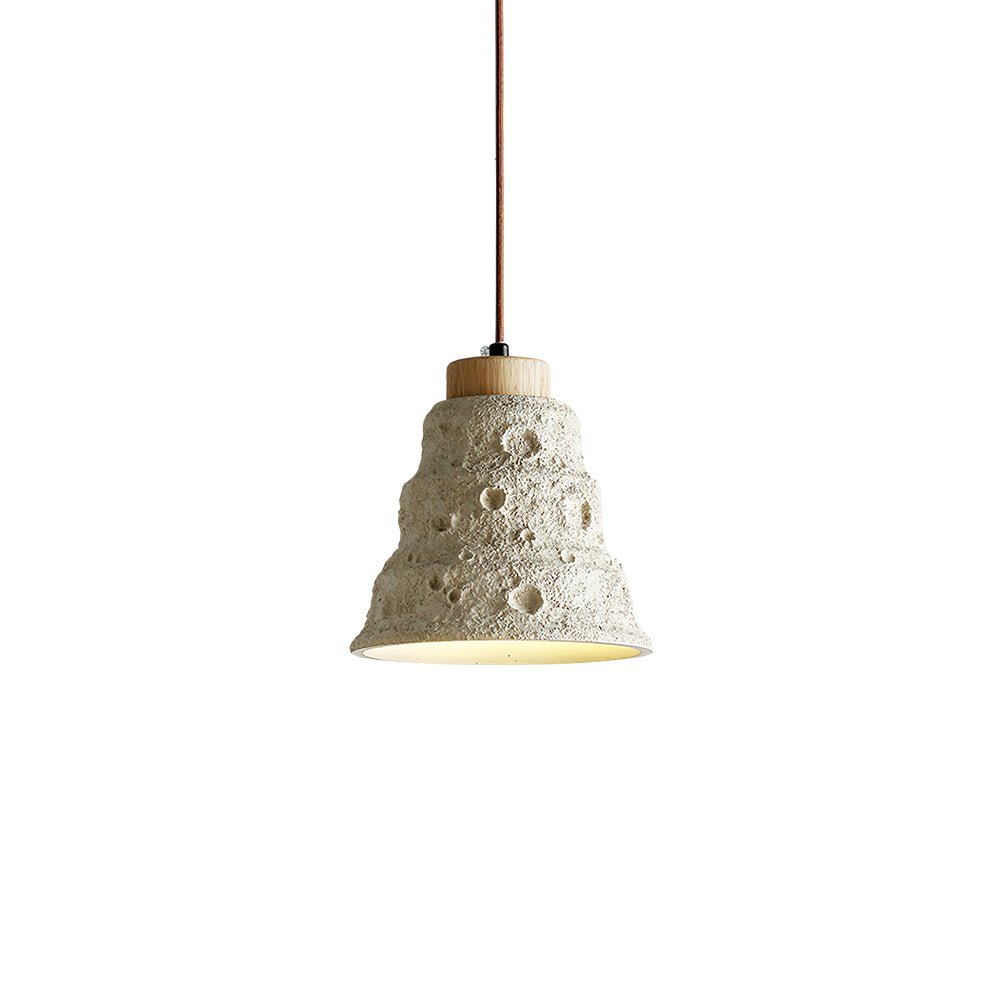 Japanese Wabi Sabi Cement Bell Shape Pendant Light