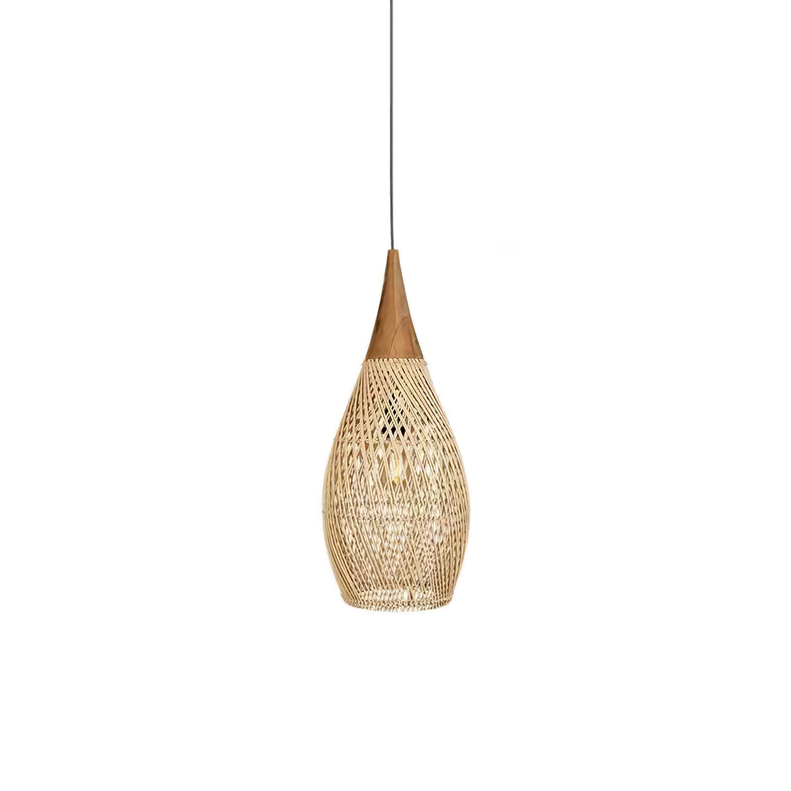 Harp Braided Rattan Pendant Lamp