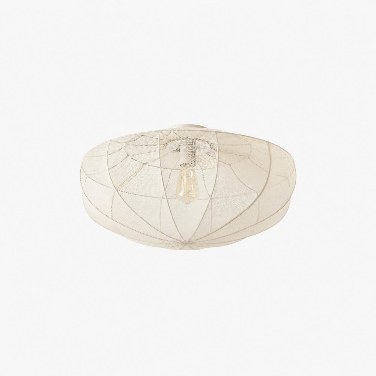 Lumifil Draped Mesh Ceiling Light – Boho Rustic Textured Shade Lamp for Living Room or Bedroom