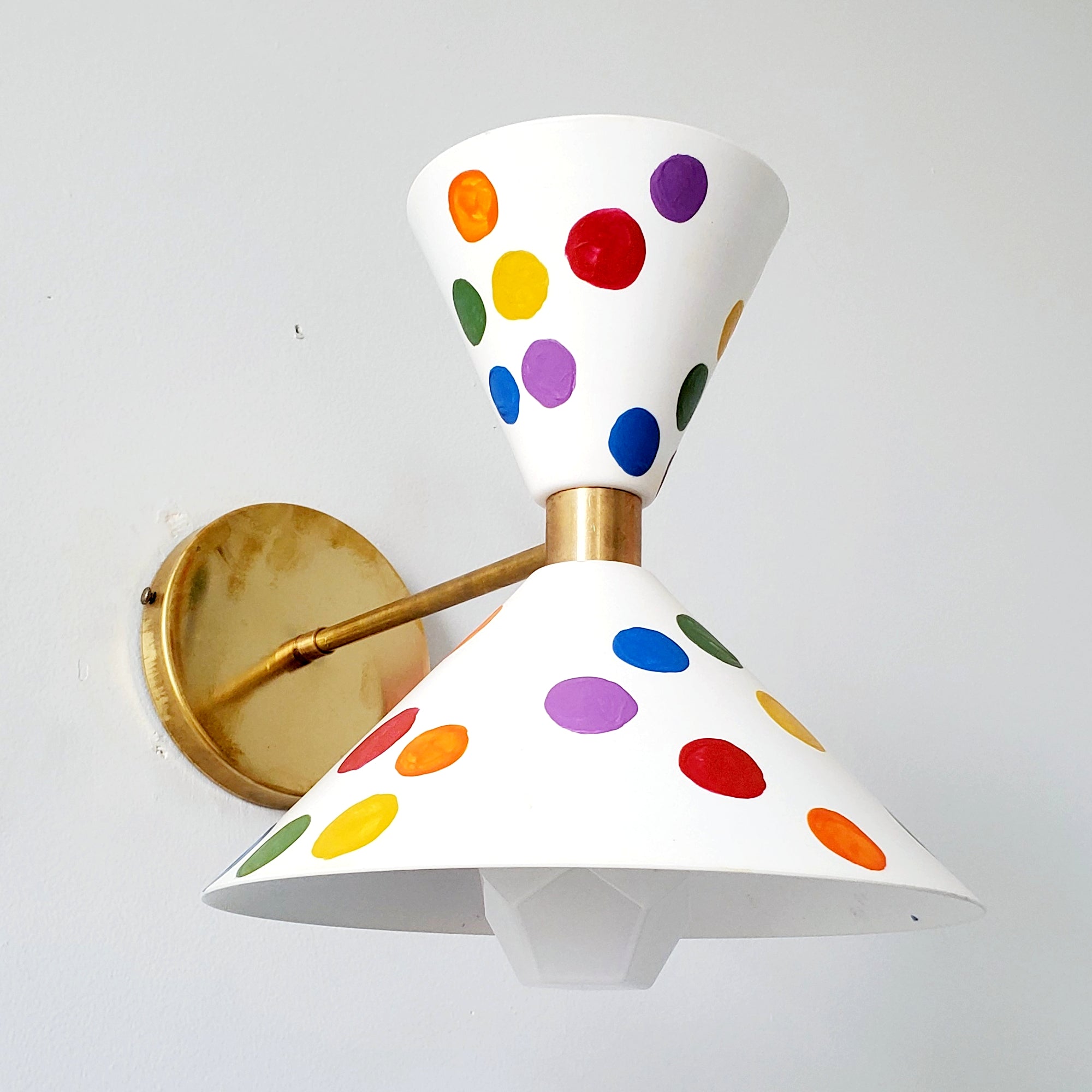 Brass Cone Wall Sconce - Hourglass Lighting for Home Spaces