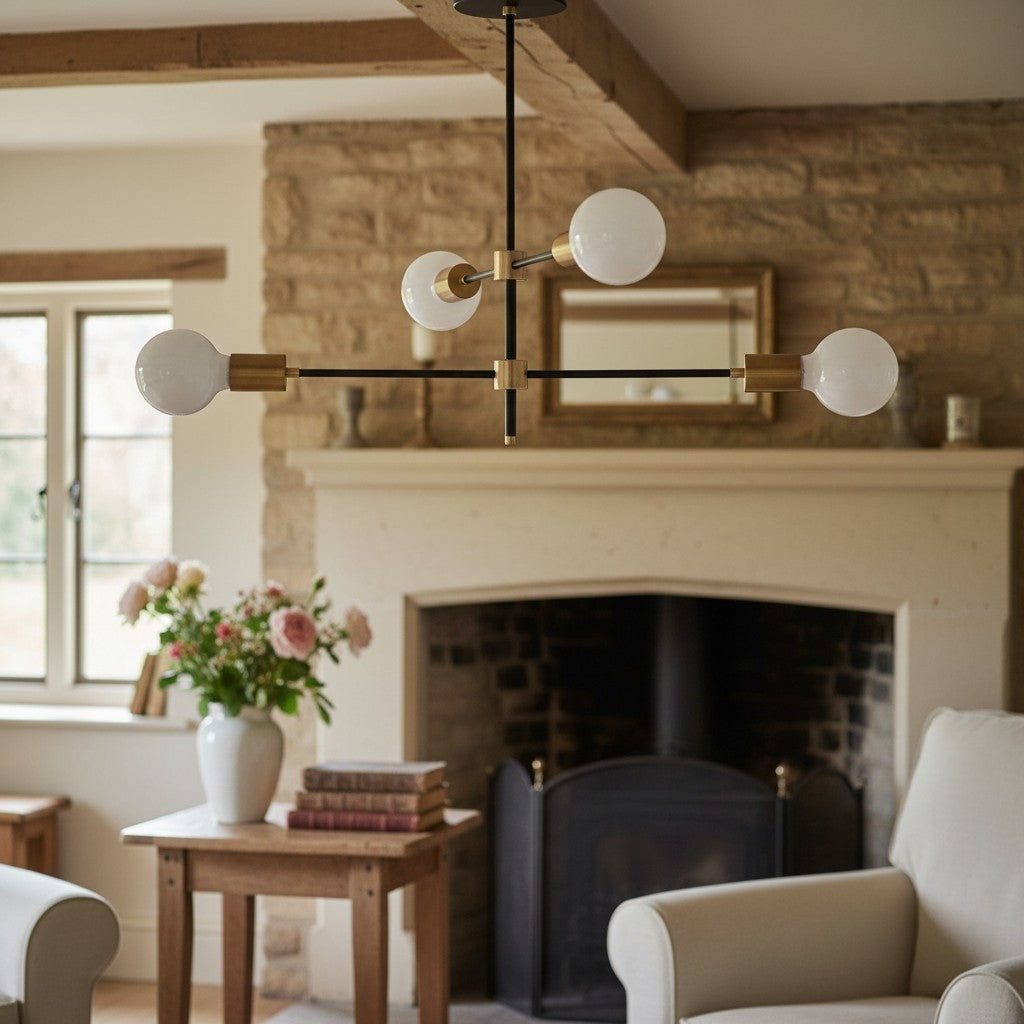 Lumen Mid - Century Globe Chandelier – Elegant Statement Light for Living Room