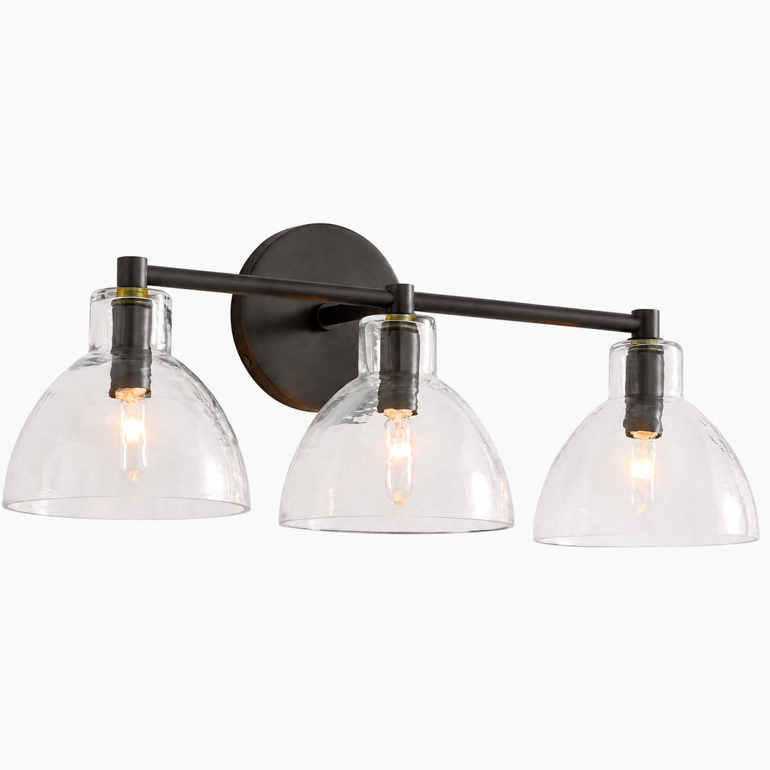 Glavira Recycled Glass Double Sconce - Indoor Brass Wall Lighting