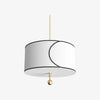 Roven 3-Light Drum Pendant Light – Modern Transitional Layered Fabric for Dining Room or Living Room