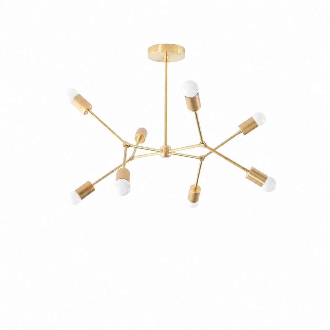 Mobilux Line Mobilux Line Modern Geometric Chandelier - Brass Ceiling Light Fixture