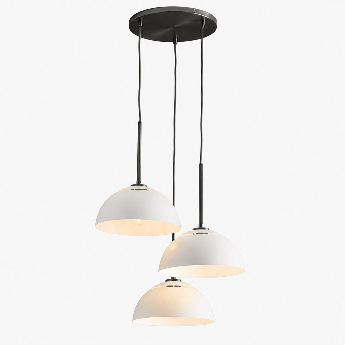 Parvion Modern Adjustable 3-Head Sculptural Metal Pendant Light