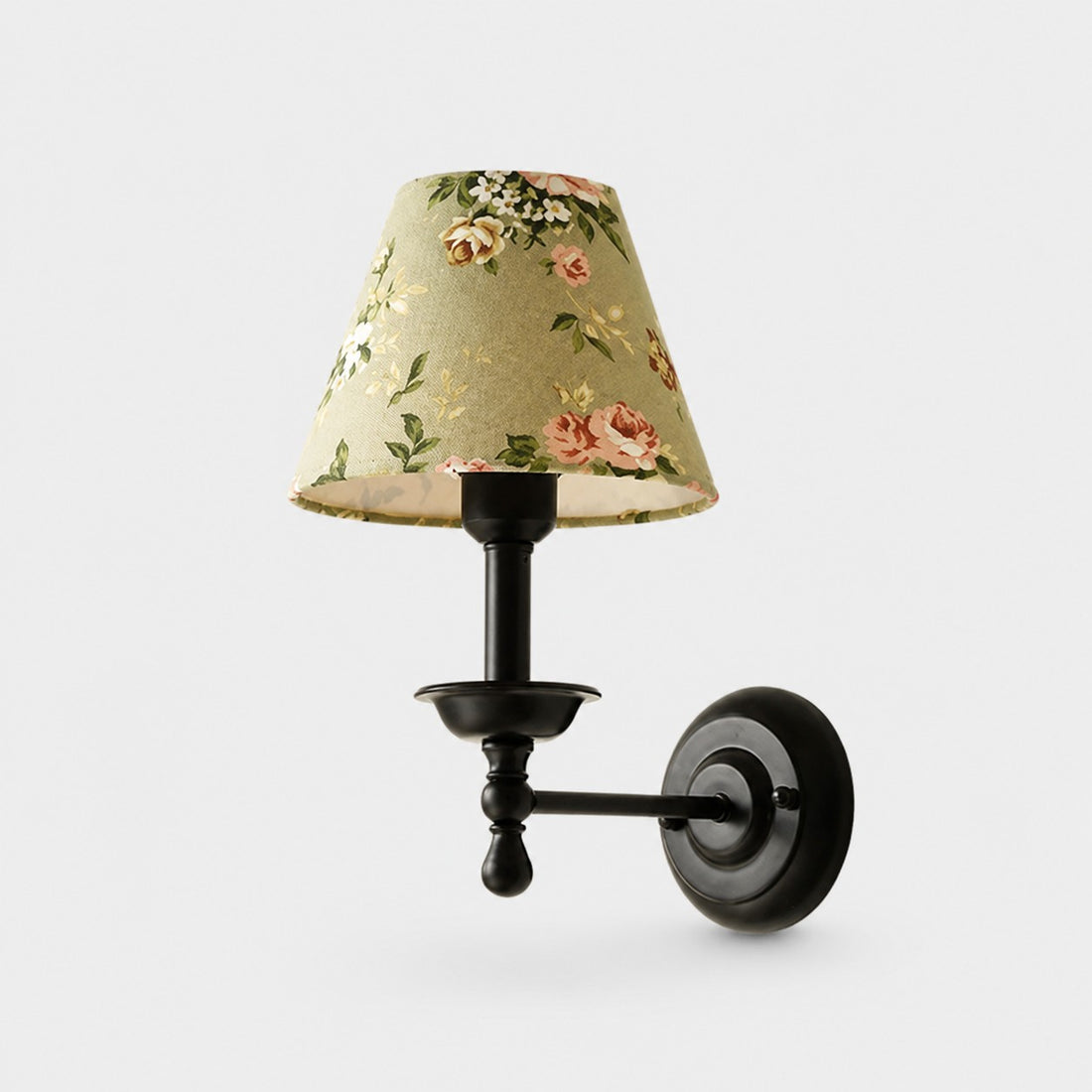 Vintage Fabric Shade Wall Sconce