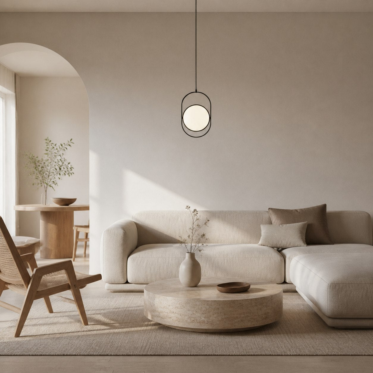 Kuvia Elegant Pendant Lamp – Refined Glass Pendant Light for Kitchen and Lounge Areas N67