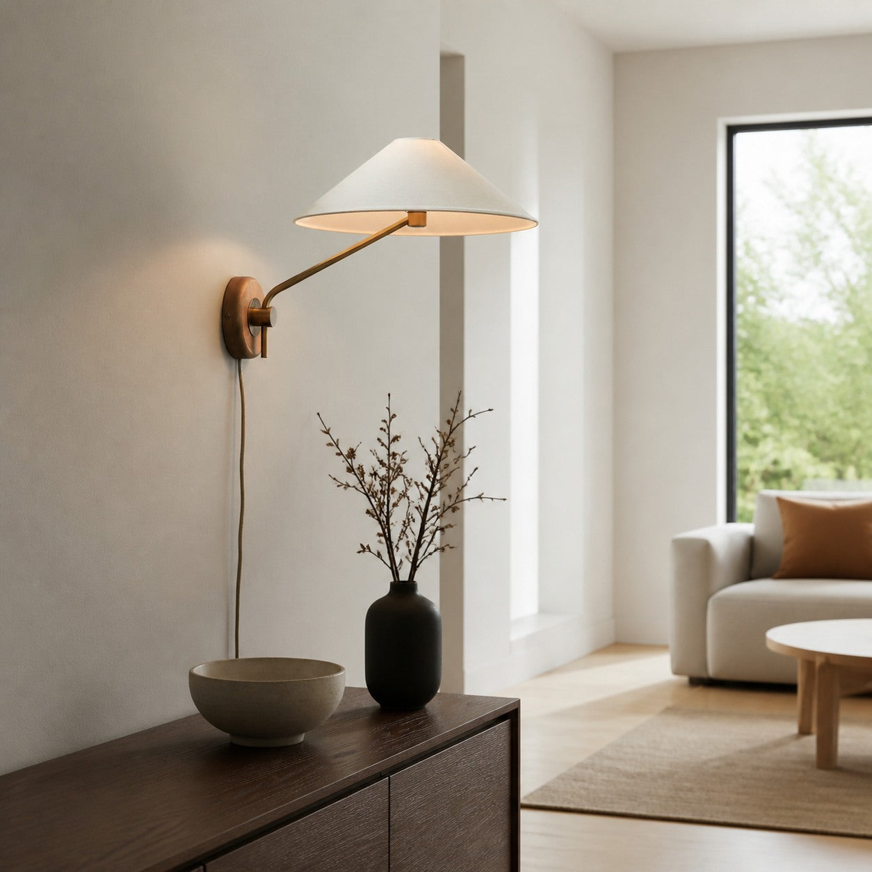 Ivoryne Pivoting Tapered Shade Light - Suitable for Modern Reading Corners