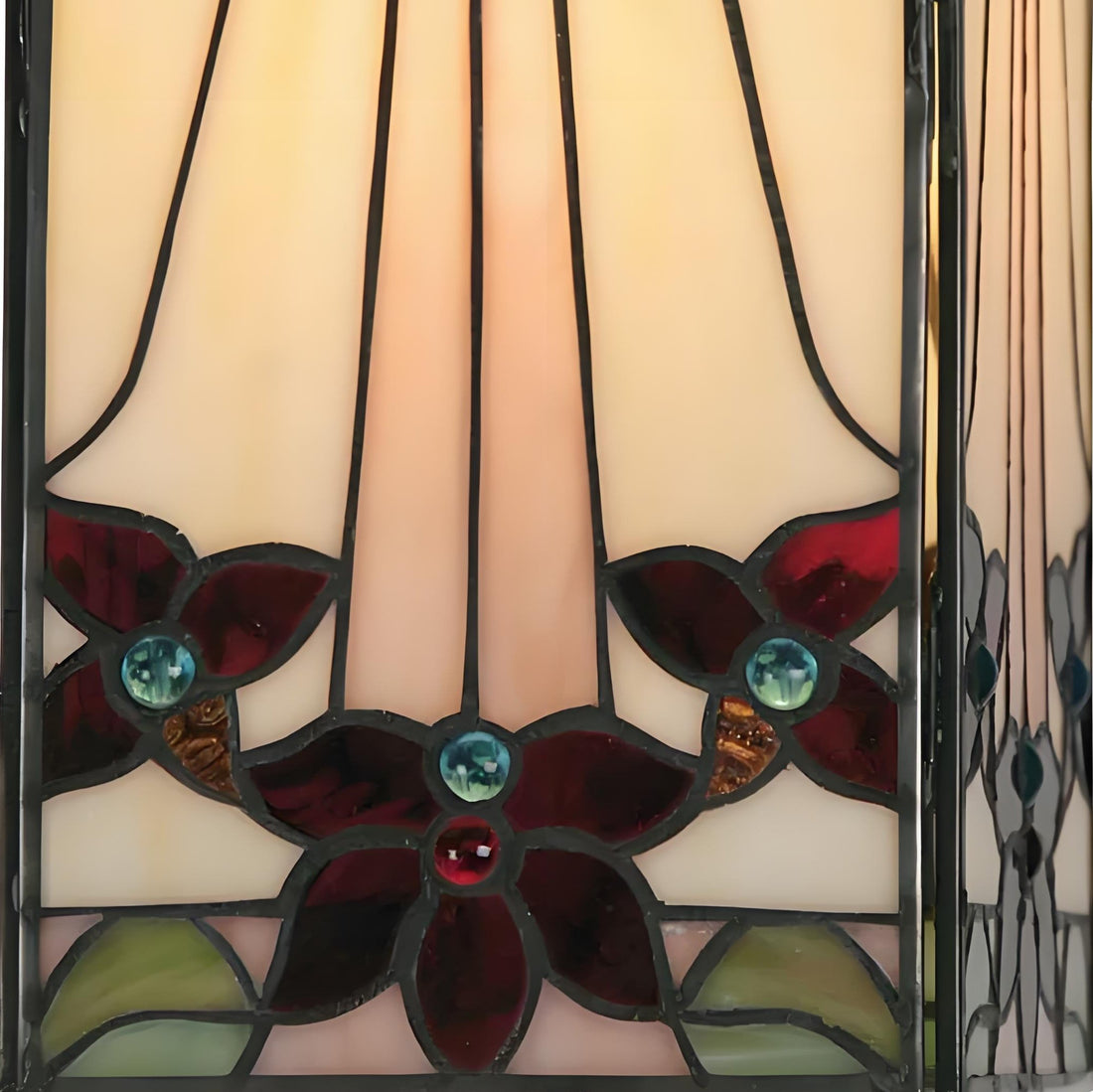 TF Camillo Mosaic Tiffany Glass Pendant Light - Square Lantern Shade - Artisan Home Décor Accessory