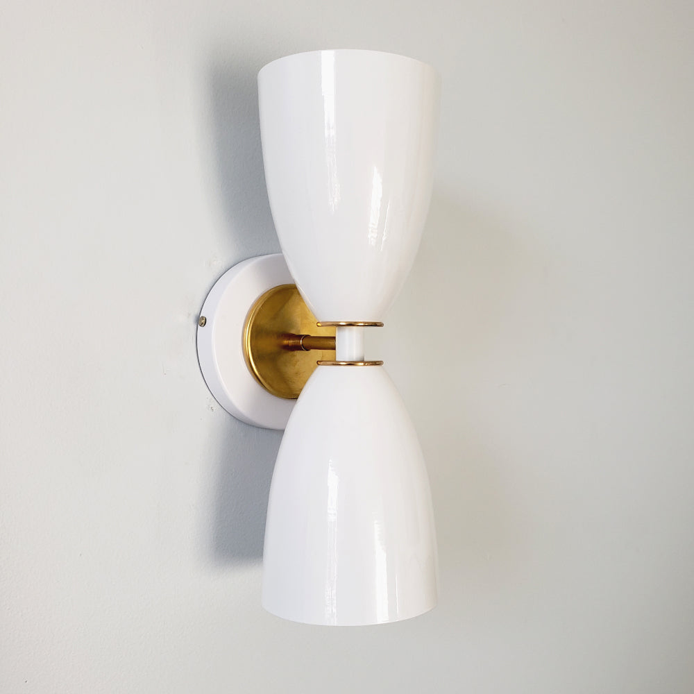 Large Shade Wall Sconce - Bathroom & Hall Lighting, Matte Black