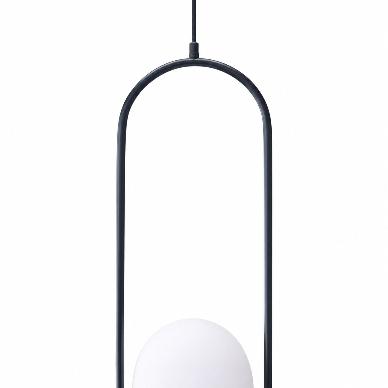 Halozen Modern Pendant Light - Soft Oval Profile Design Decorative Hanging Lamp for Living Room