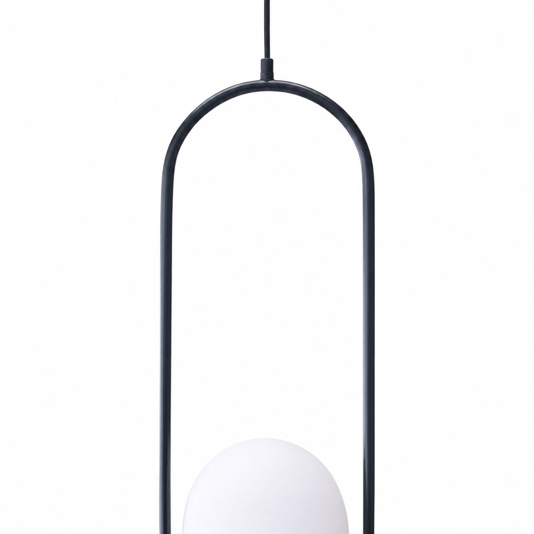 Halozen Modern Pendant Light - Soft Oval Profile Design Decorative Hanging Lamp for Living Room