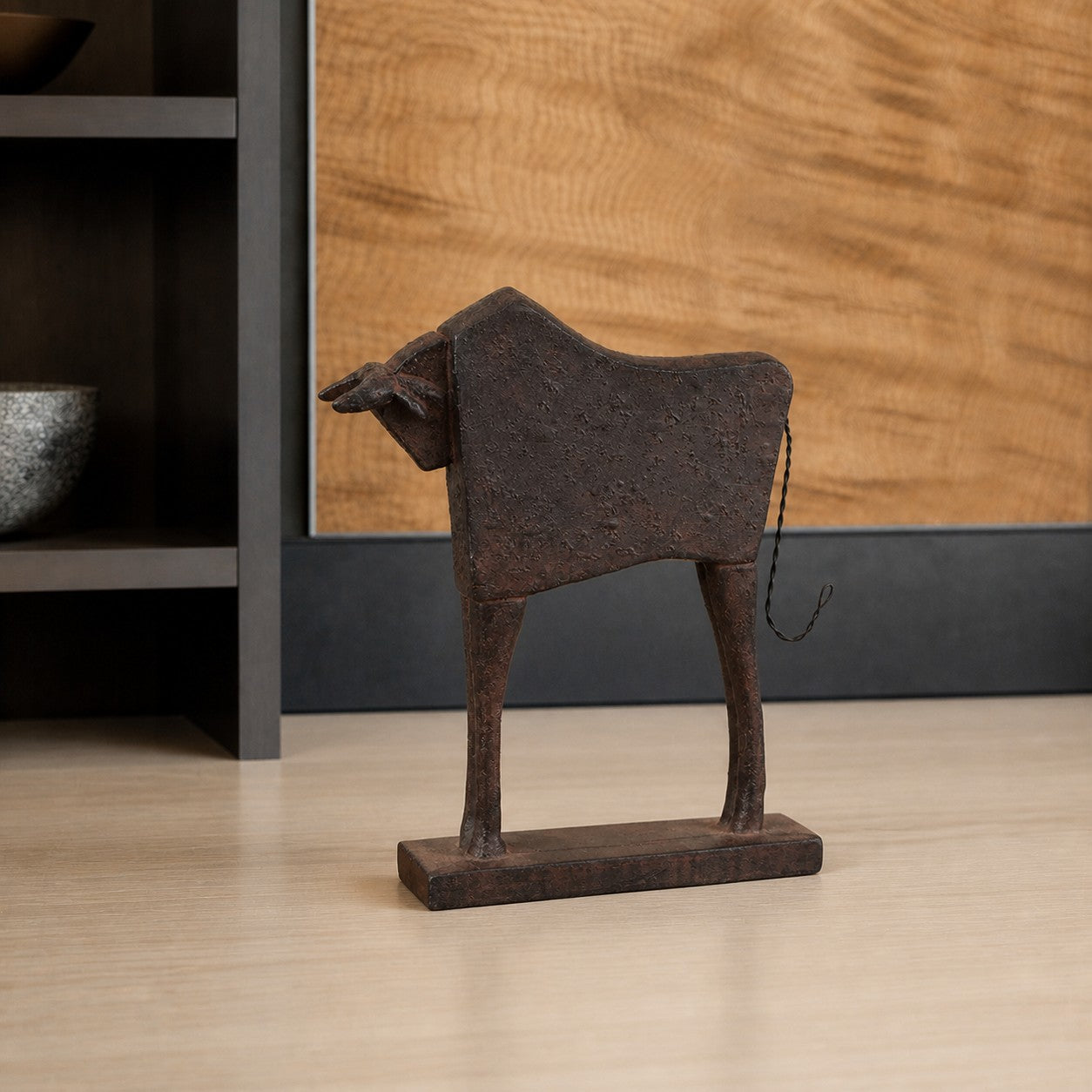 Equora horse or bull resin sculpture variant