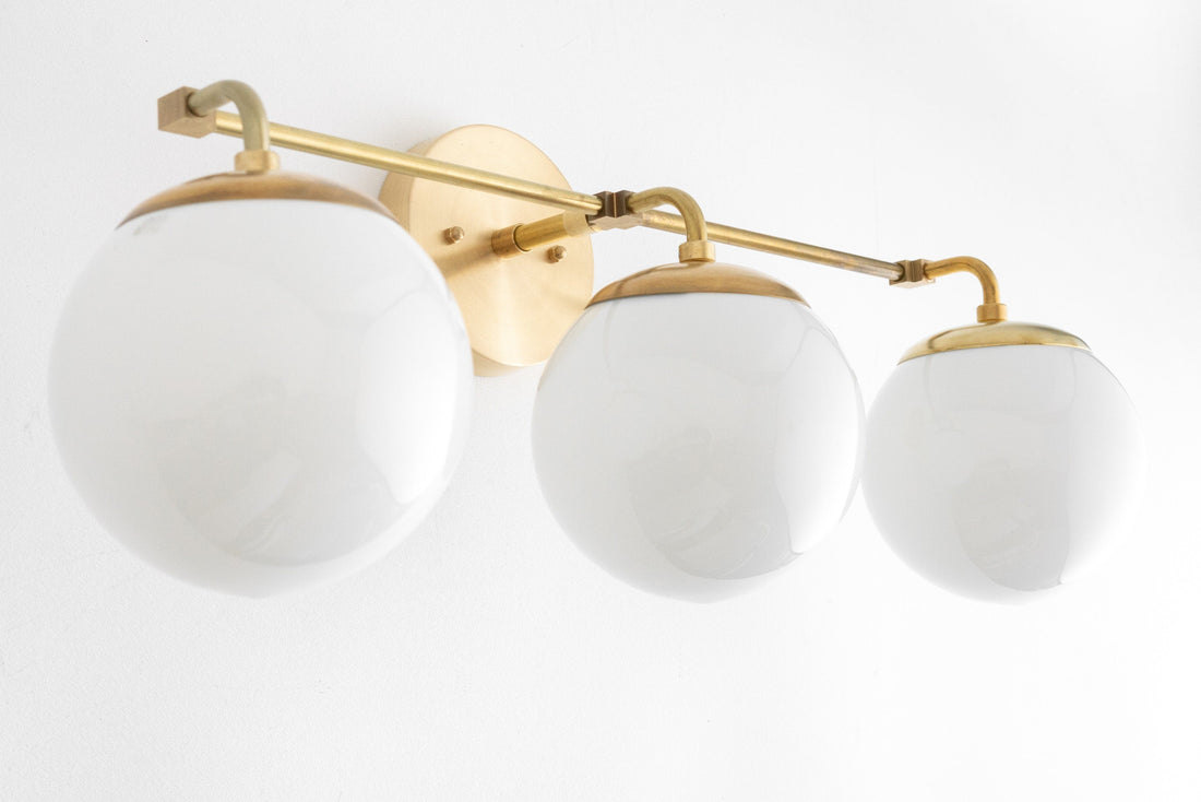 Glorica Glass Wall Sconce - Modern Vintage Vanity Light Fixture