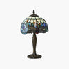 TF Dragonfly Hand-Cut Table Lamp – Vintage Stained Glass for Bedroom or Living Room