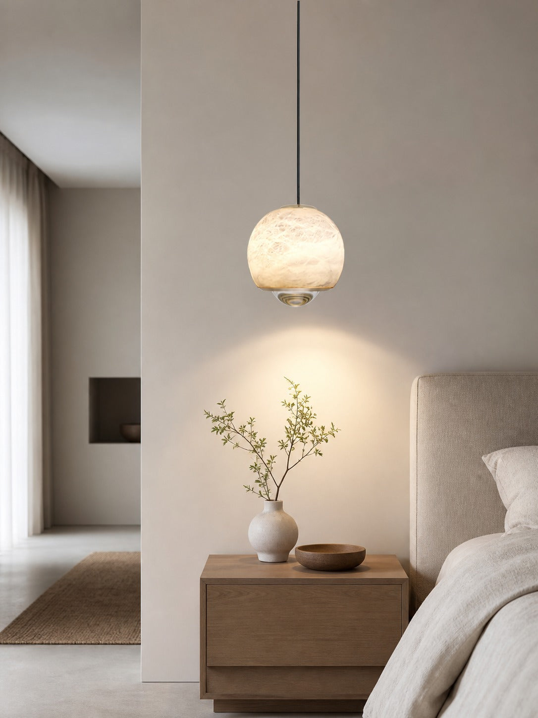 Ferox Alabaster Pendant Light