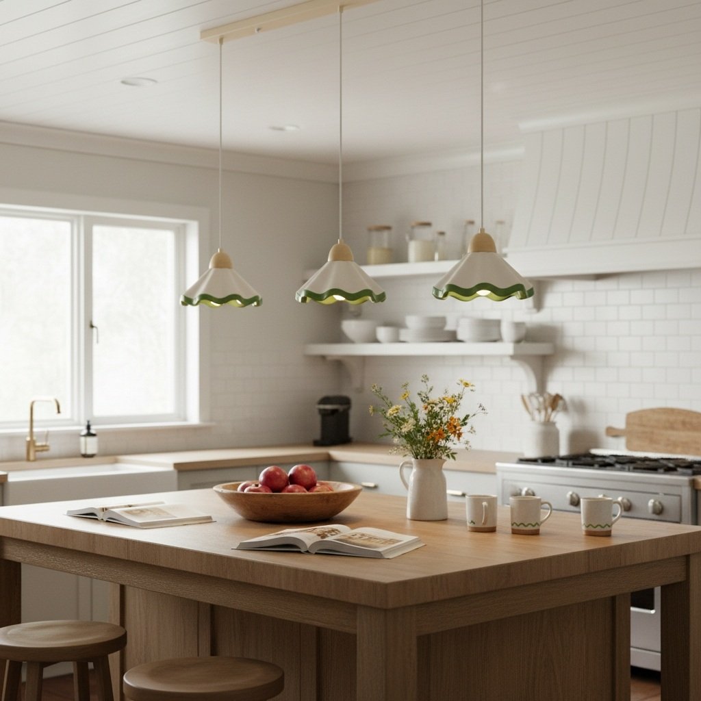 Moliro Scalloped Pendant Light - Modern Wavy Lighting for Dining Room