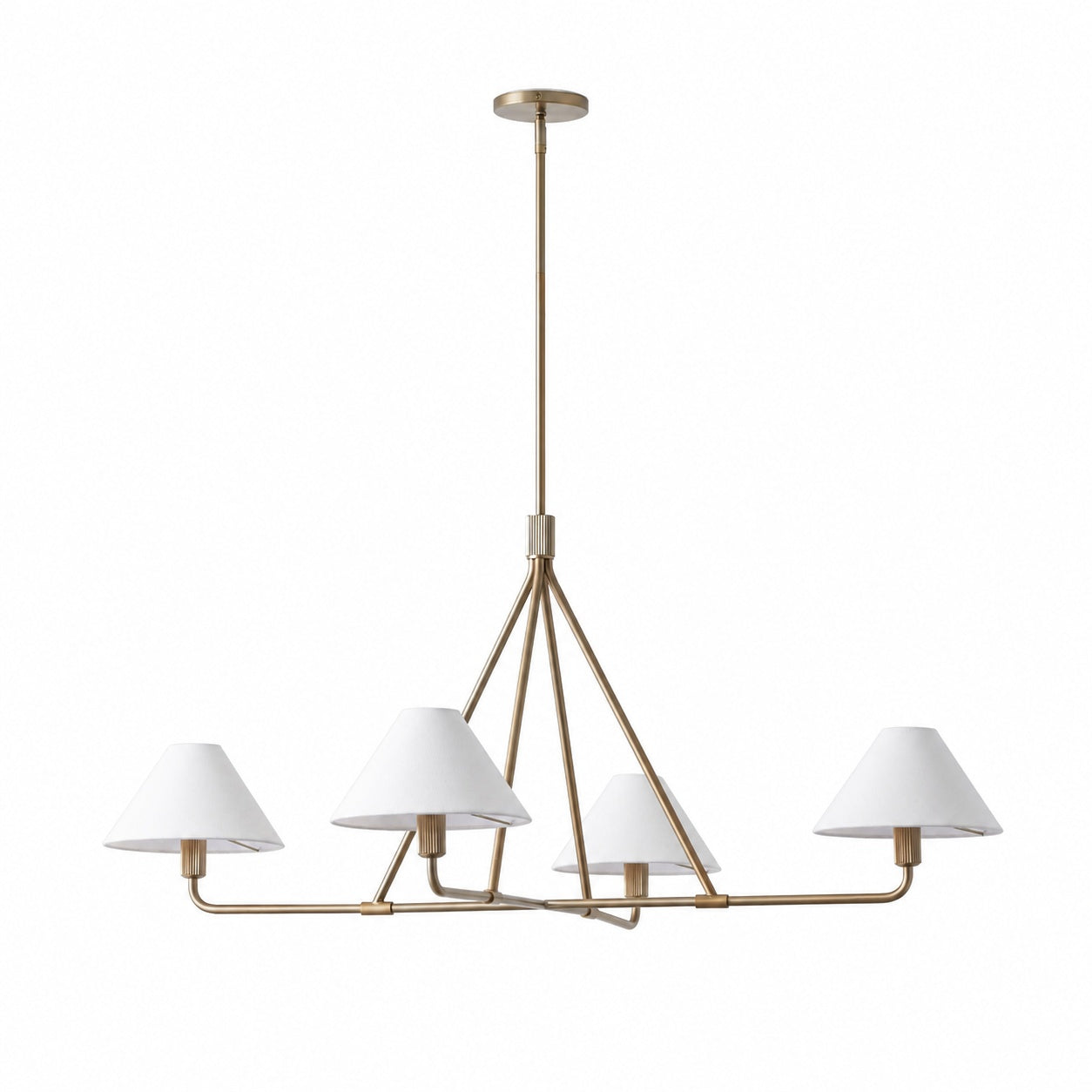 Diora Pendant Light -  Modern Metal Fixture with Linen Shades
