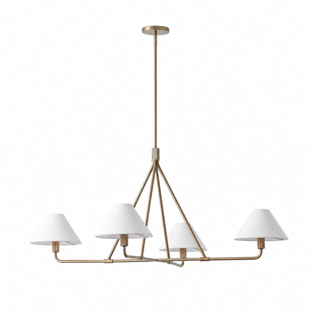 Diora Pendant Light -  Modern Metal Fixture with Linen Shades