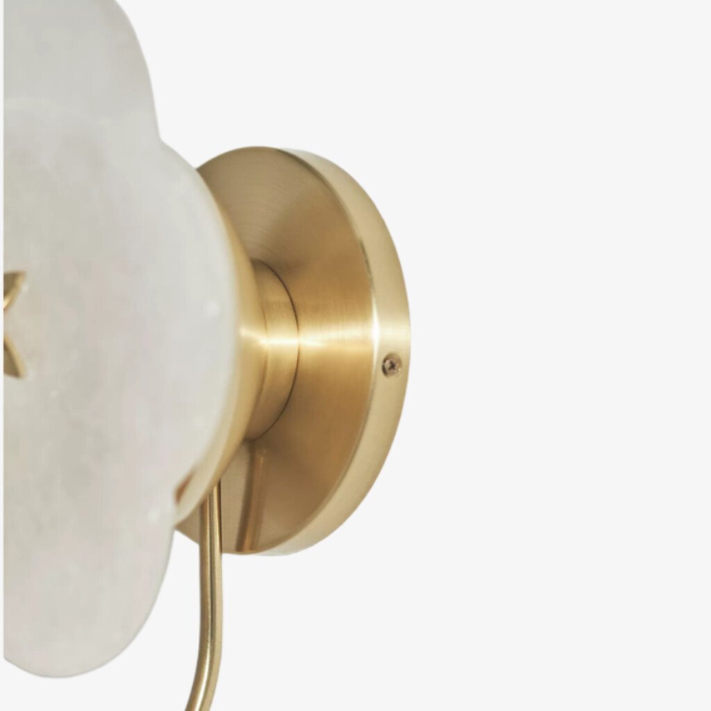 Albi Alabaster Wall Lamp - Carved floral Outlines are Suitable for Living Rooms