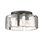 Load image into Gallery viewer, Modern Drum Water Ripple Ceiling Light - Glass Flush Mount Light
