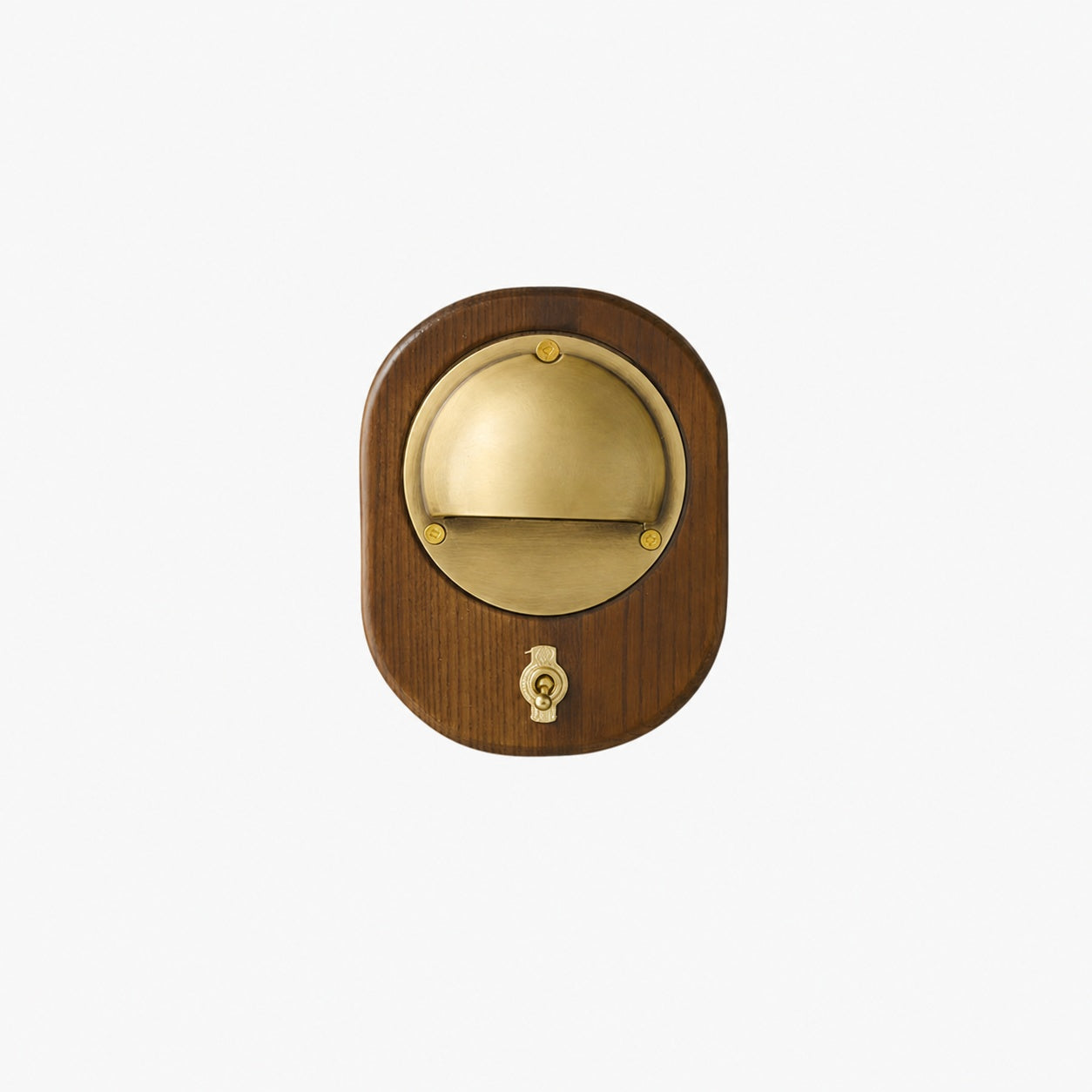 Ivoran Modern Wall Sconce - Ash Wood and Brass Spherical Lamp for Bedroom and Hallway