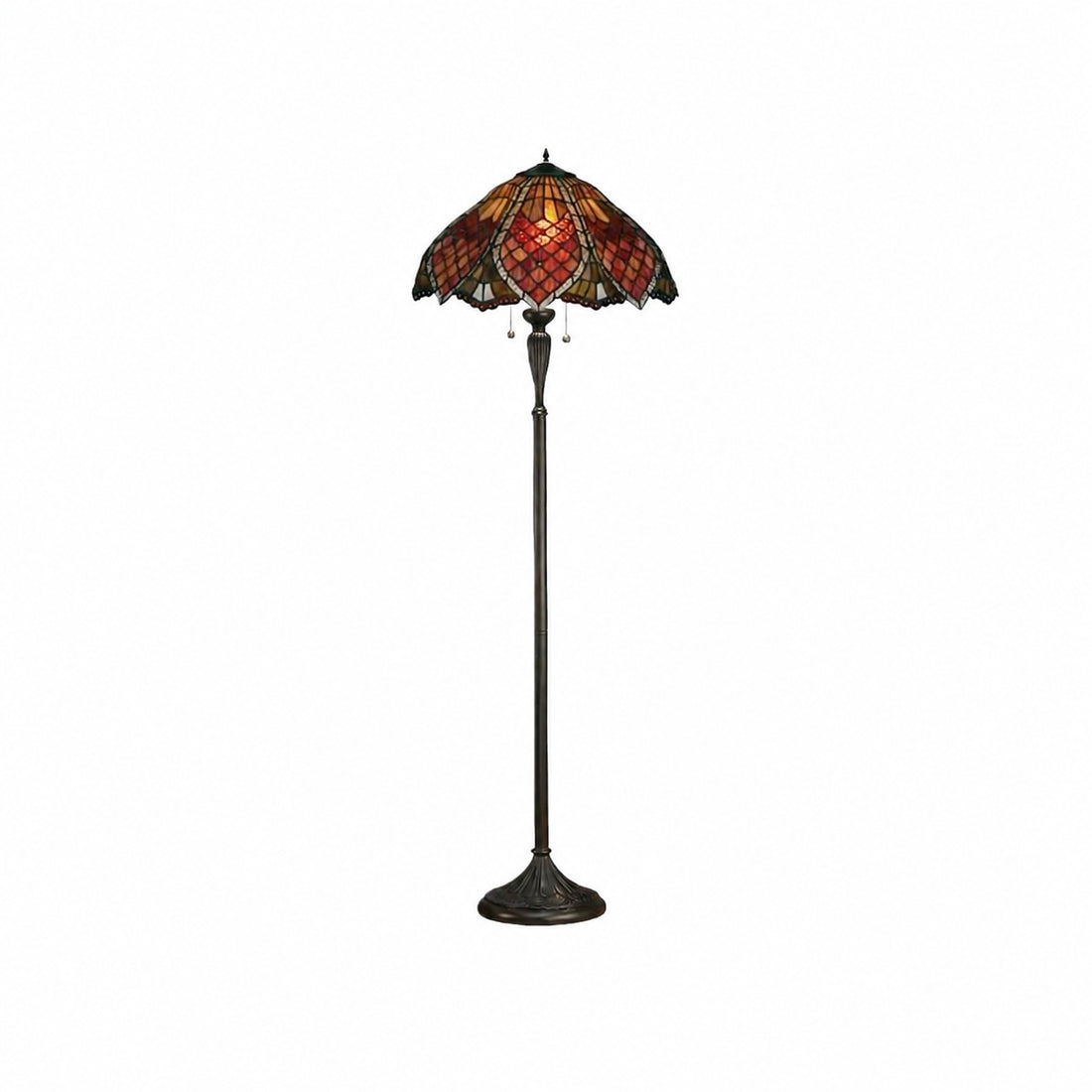 TF Orsino Decorative Tiffany Style Floor Lamp - Artistic Stained Glass Lamp for Bedroom