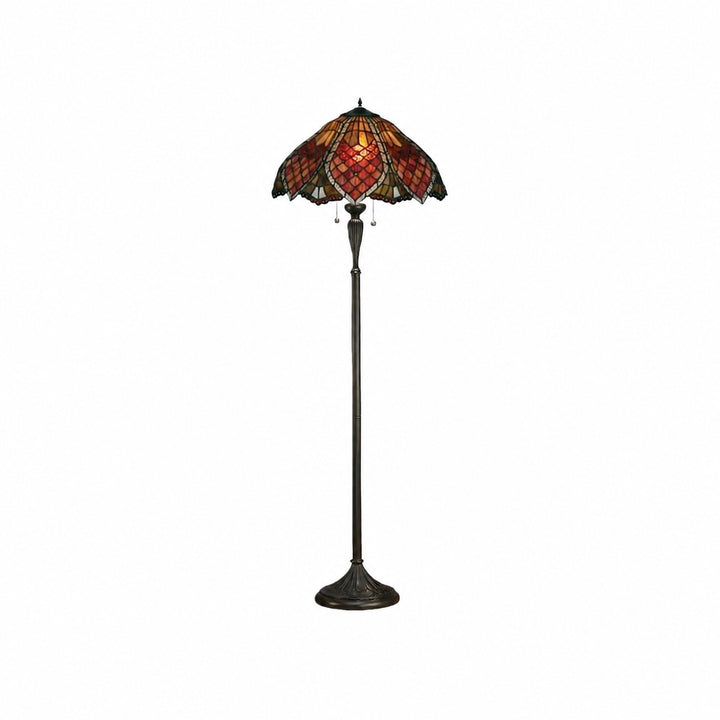 TF Orsino Decorative Tiffany Style Floor Lamp - Artistic Stained Glass Lamp for Bedroom