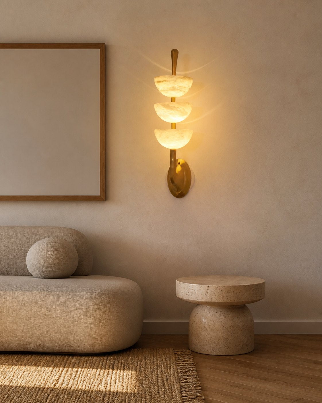 Triple Alabaster Wall Lamp