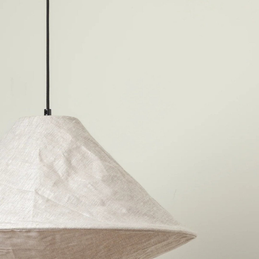 Zalen Collapsible Fabric Shade - Handcrafted Woven Pendant Light for Dining Room and Entryway Ambiance