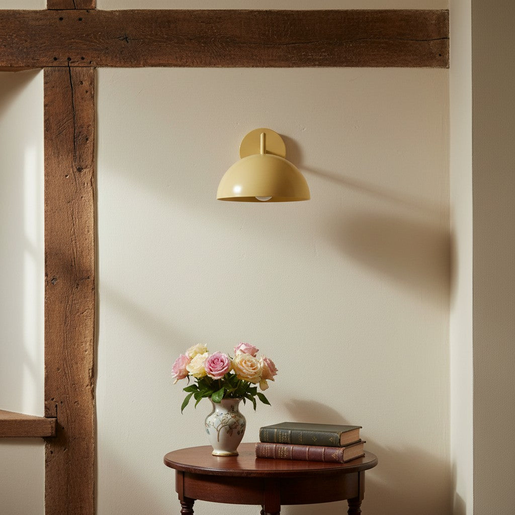 Metio Dome Shaped Minimalist Metal Design Wall Light – Ideal for Living Rooms and Bedrooms