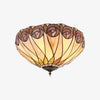 TF Hutchinson Tiffany Ceiling Light – Elegant Vintage Floral Glass Light for Dining or Corridor