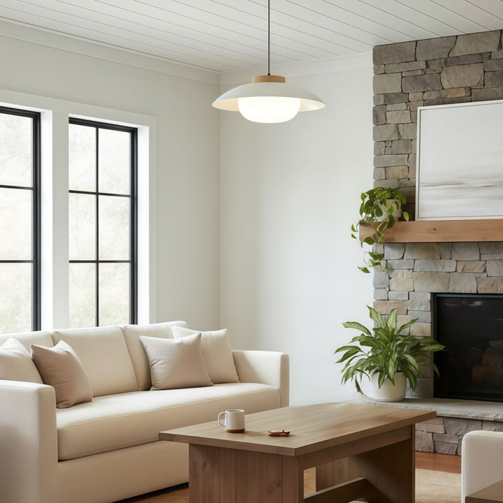 Oribela Modern Minimalist Pendant Lamp - Contemporary Saucer Style Lighting for Living or Dining