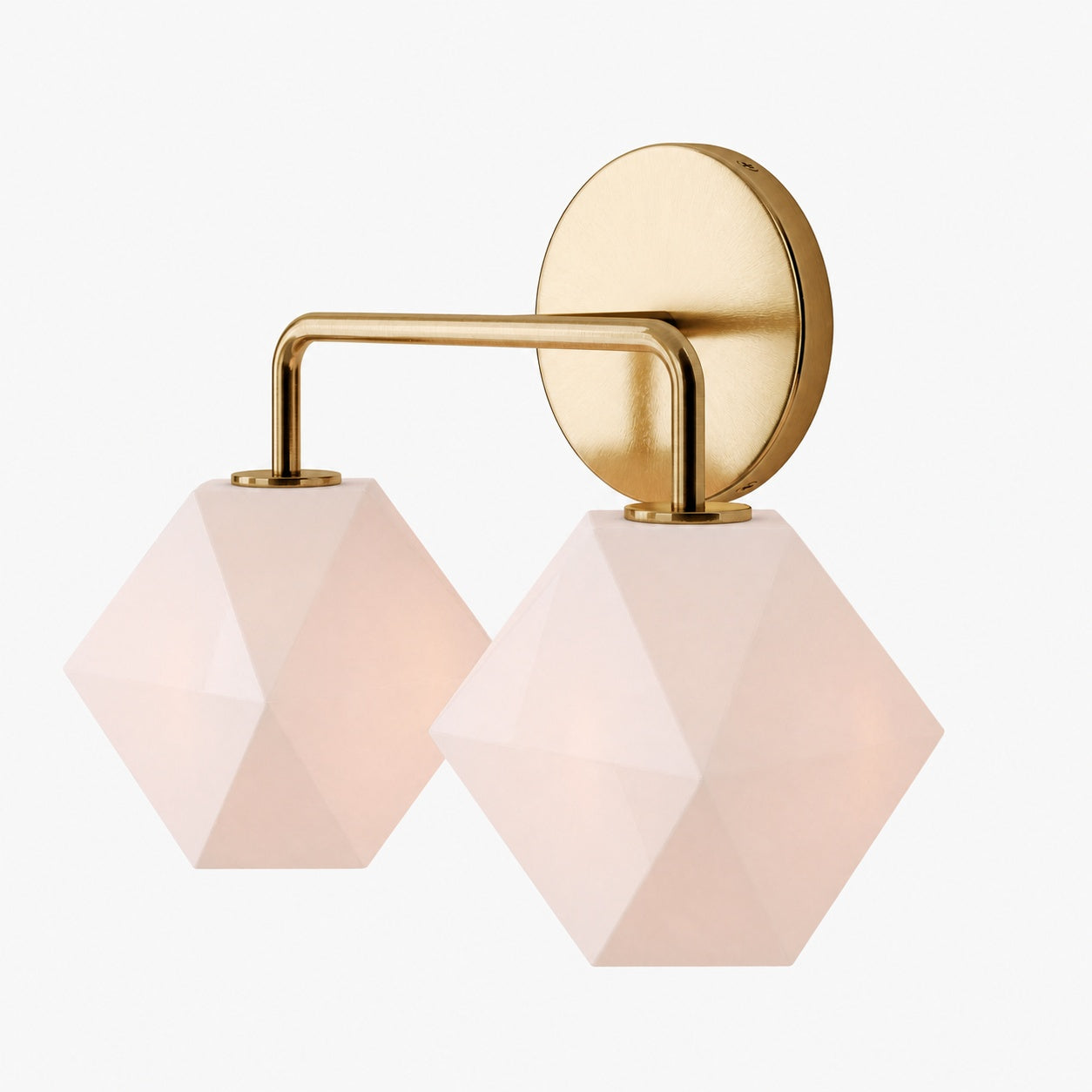 Talvior Geometric Modern Bathroom Sconce - Faceted Shade Light in Luxe Finishes