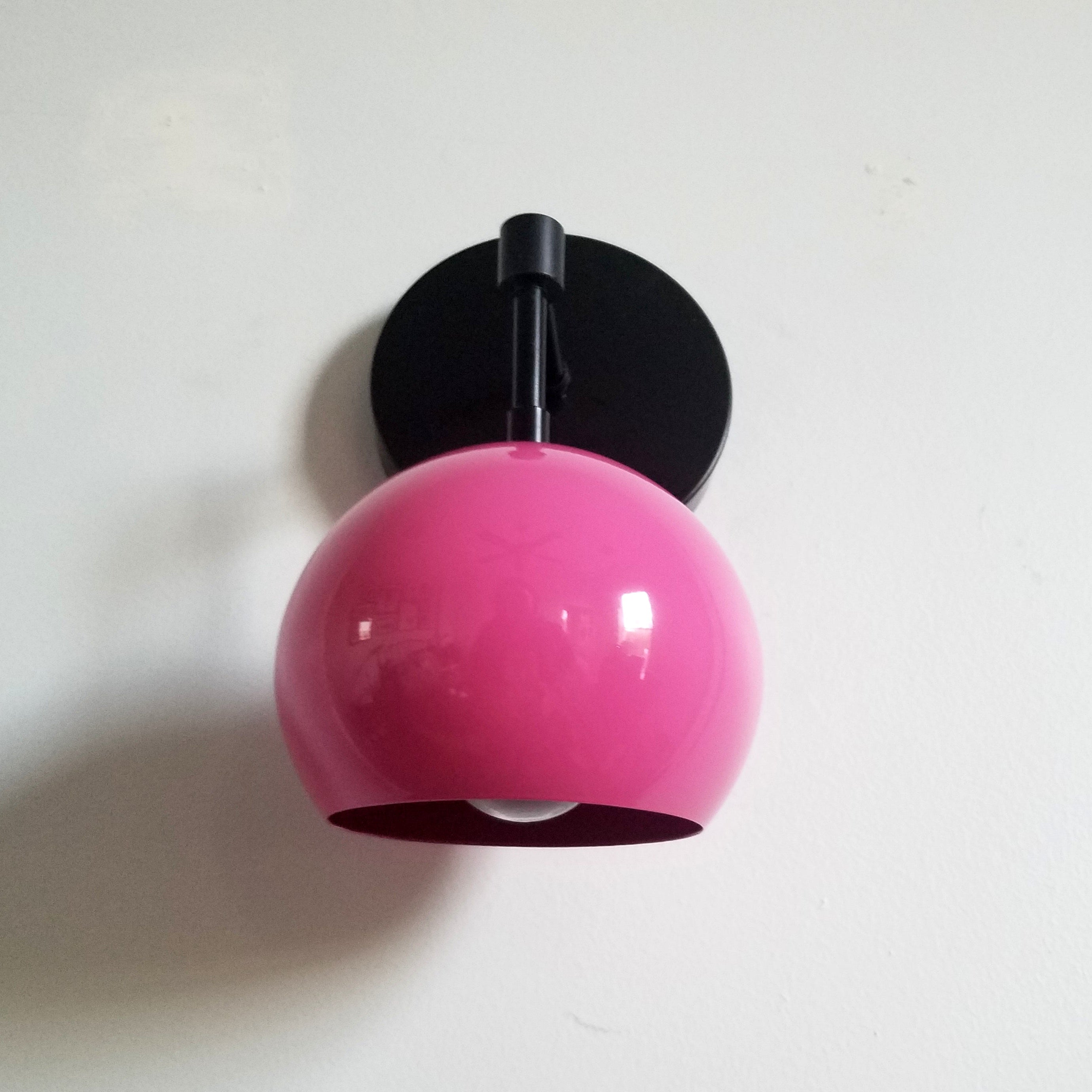 Modern Accent Soft Pink Globe Shade Wall Sconce