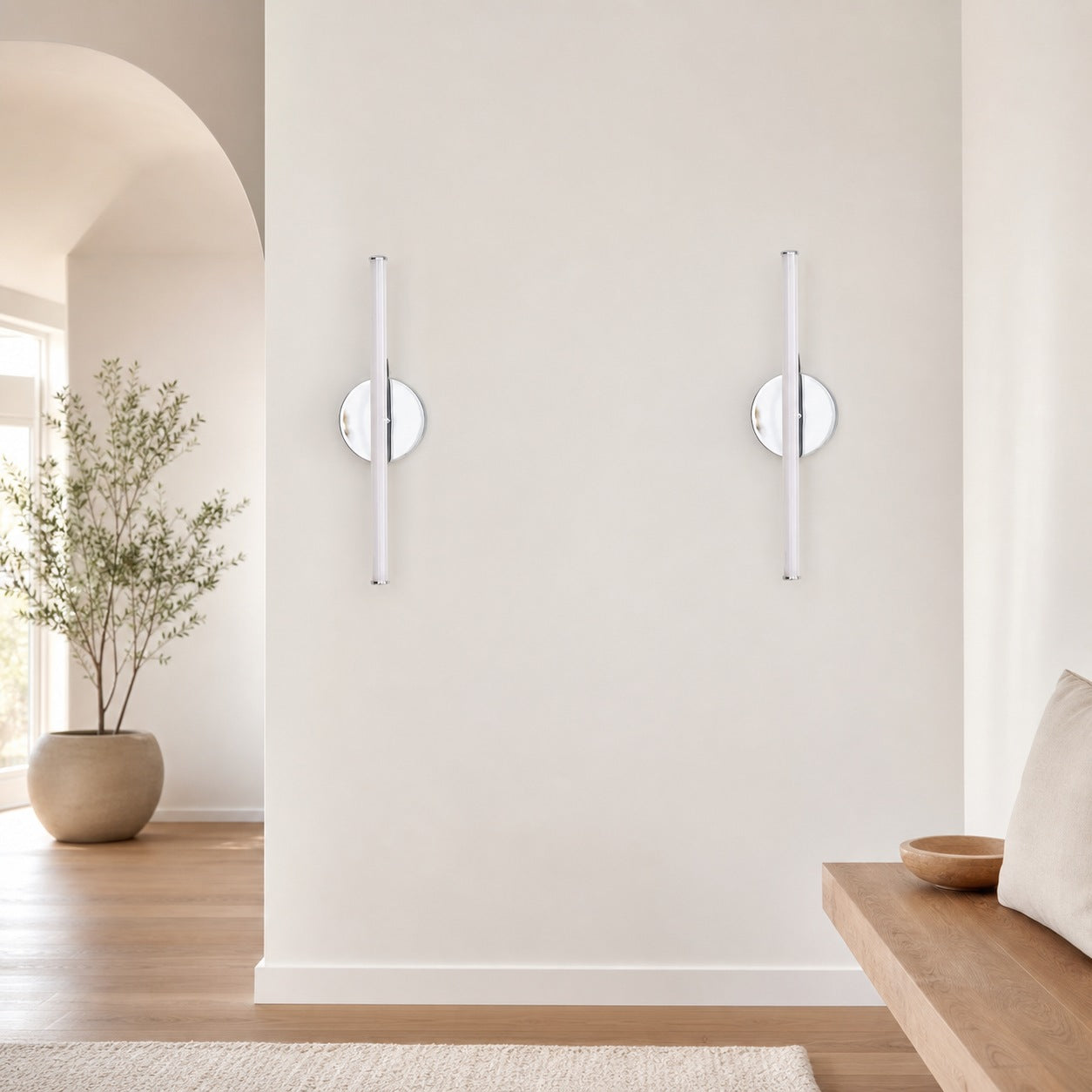 Voro Modern LED Wall Sconce - Metal Bathroom & Hallway Lighting Fixture