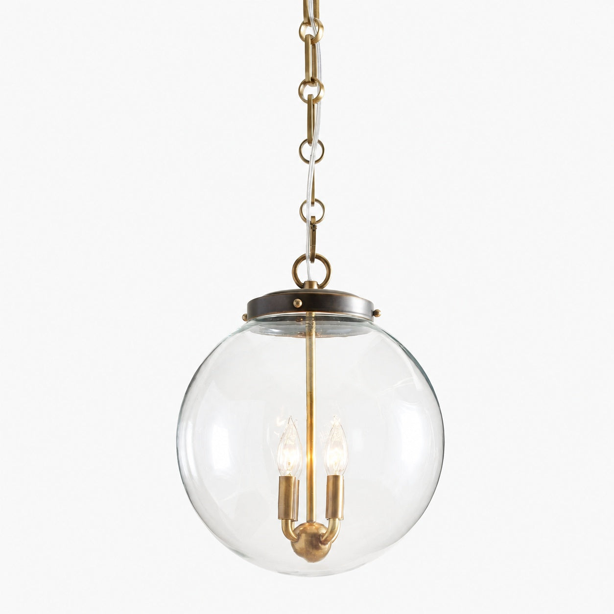 Sterling Minimalist Glass Pendant Collection - Vintage Brass Lighting Design