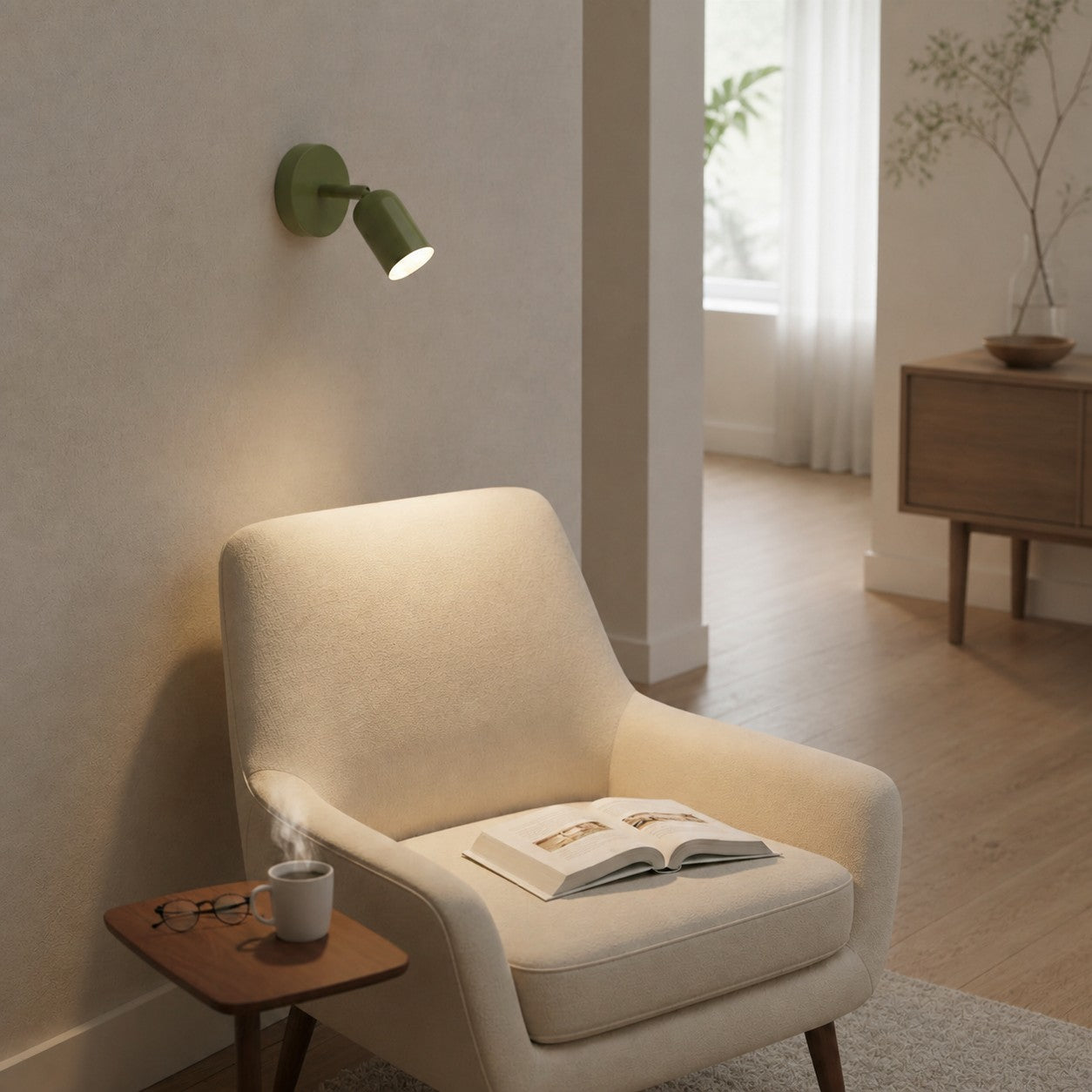 Bauvera Bauhaus-Inspired Wall Light – Clean Lines Bedside Fixture for Interior Spaces N53