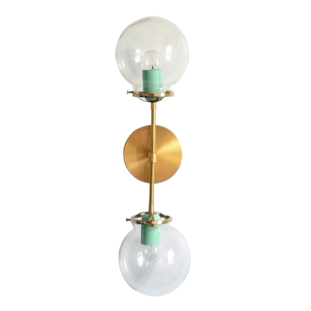 Color Pop Design Double Wall Light Fixture With Modern Metal Finish