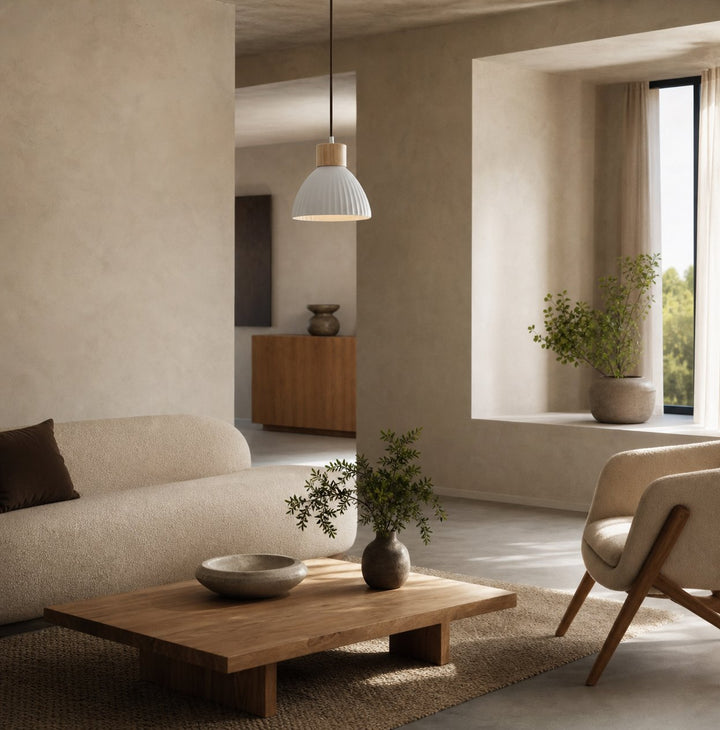 Cerawooda Modern Pendant Light - Clean Circle Silhouette for Living Area