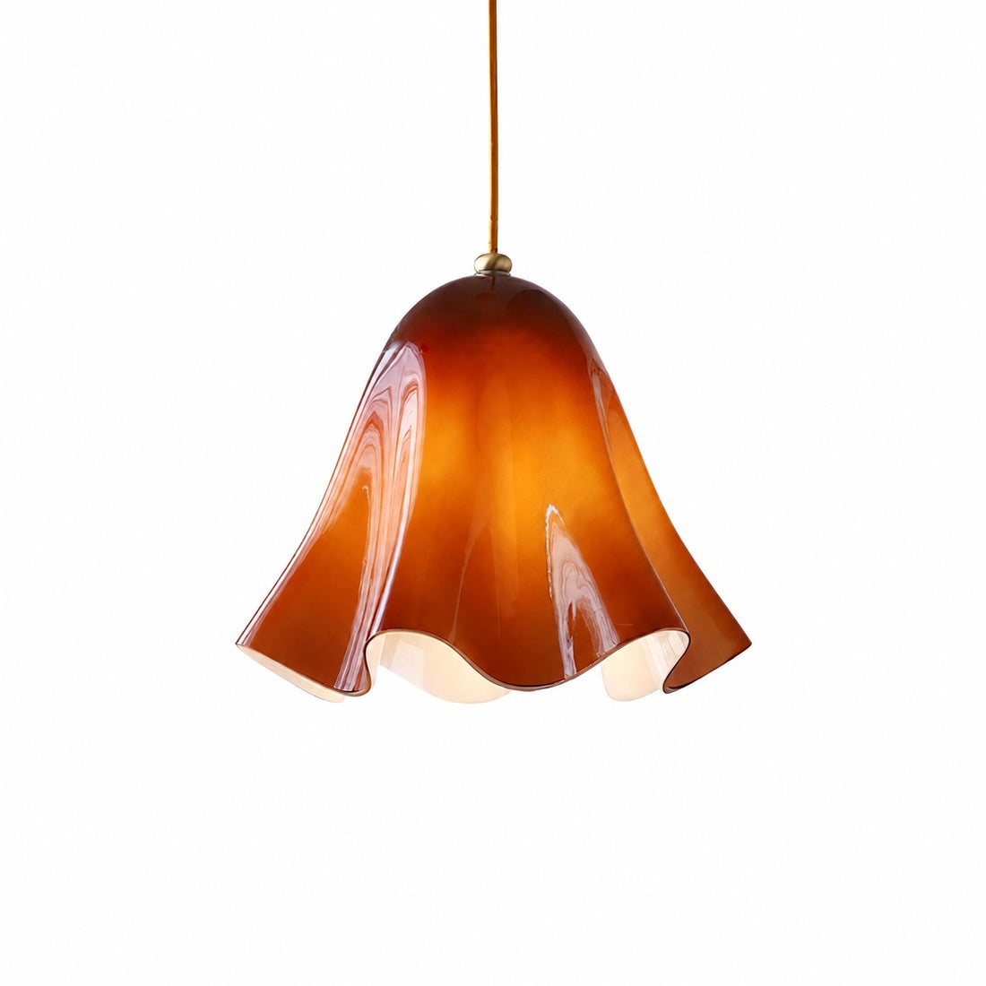 Bellina Artistic Glass Pendant Light - Modern Bloom Inspired Hanging Ceiling Lamp