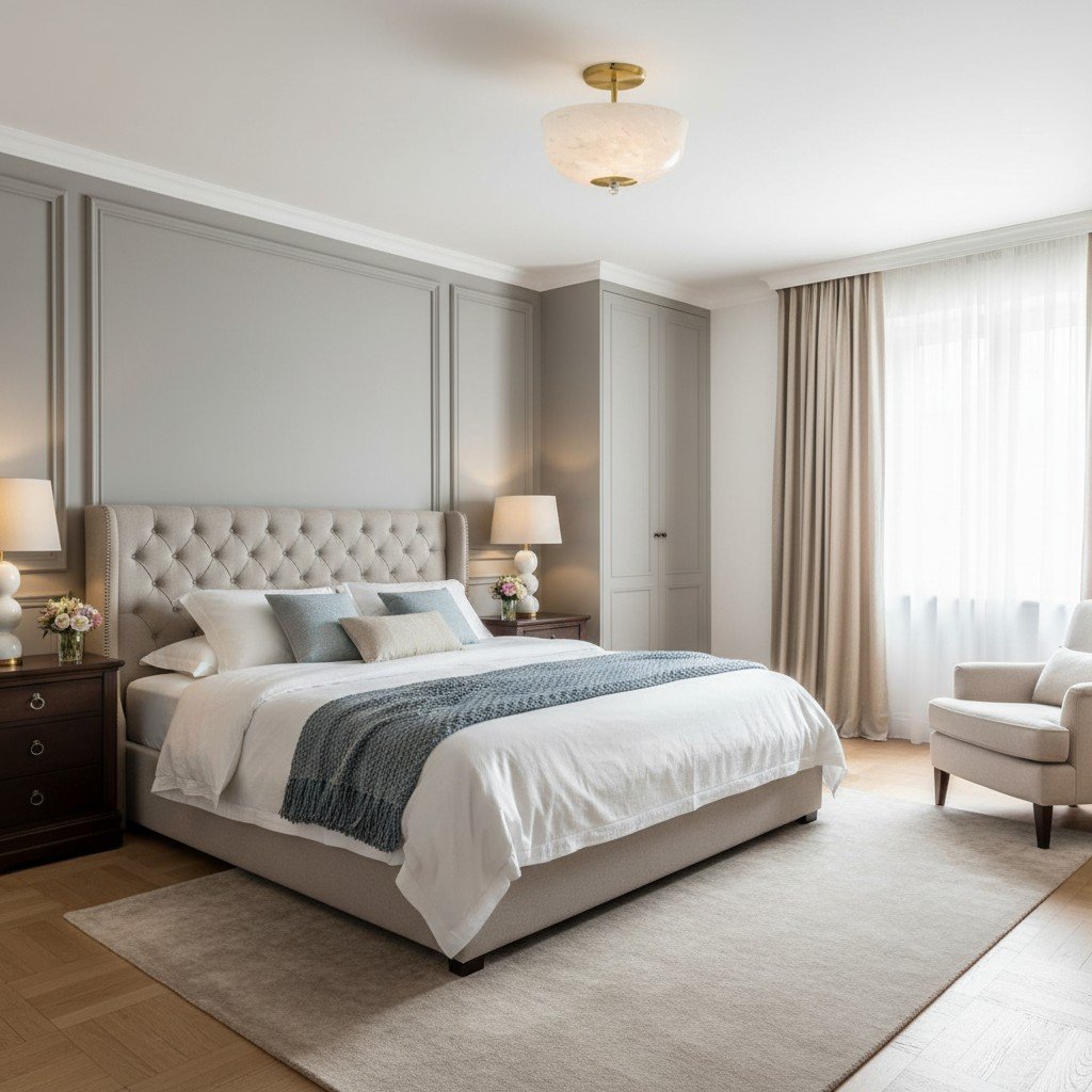 Clea Rounded Glass Flush Mount - Dotted Shade for Bedroom and Hallway Lighting