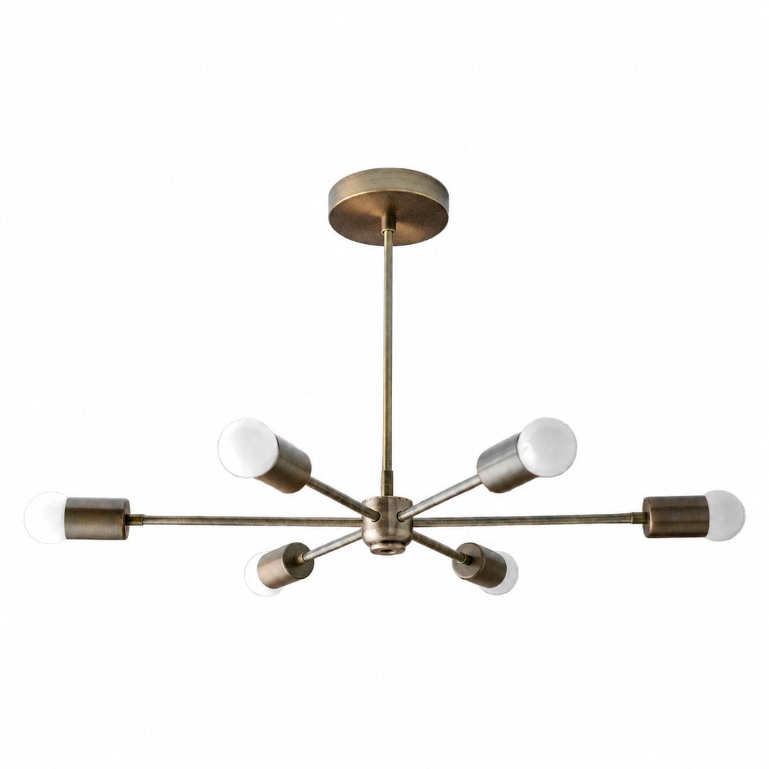 Mobilux Line Mid Century Modern Chandelier - 6 Heads Hanging Ceiling Light